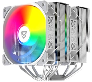 Nfortec Sculptor X2 disipador CPU ARGB 240W TDP doble ventilador 120mm Intel AMD blanco