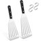 Joyfair Pfannenwender Edelstahl, 2 Stück Hitzebeständiger Grillspachtel Set, Fischwender für Küche, Braten, Wenden, Bratenwender Metall als Geschenk Geeignet, Vernieteter Griff & Spülmaschinenfest