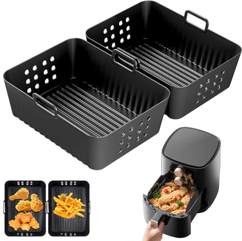 2 Paquet Moule Air Fryer pour Ninja Double Stack XL Friteuse Sans Huile SL400UK/SL401,Accessoire Air Fryer, Air Fryer Accessoires pour Ninja Air Fryer