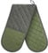 AUAUY 1 PC Double Oven Gloves, 250°C/482°F Heat Resistant BBQ Oven Mittens with Ropes, Exquisite Stitching Design Gloves Oven Mitts, Thick Cotton Oven Glove Mitts for Cooking Baking Grilling, Green