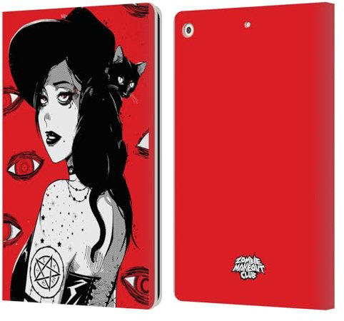Head Case Designs Officially Licensed Zombie Makeout Club Black Makeup Graphics Leather Wallet Case Compatible With Apple iPad 10.2 2019/2020/2021