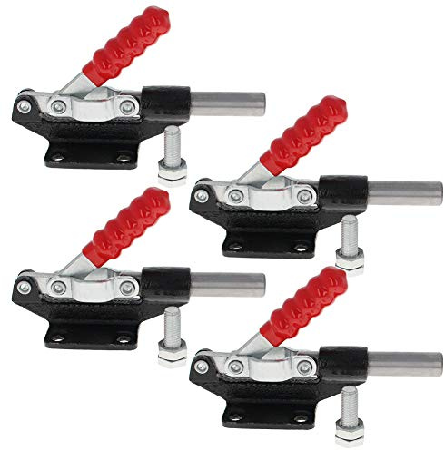 Toggle Clamps Horizontal Toggle clamp Toggle clamp Horizontal Quick Toggle Latch Clamp GH-301A 45kg Red(GH-304E 4pcs)