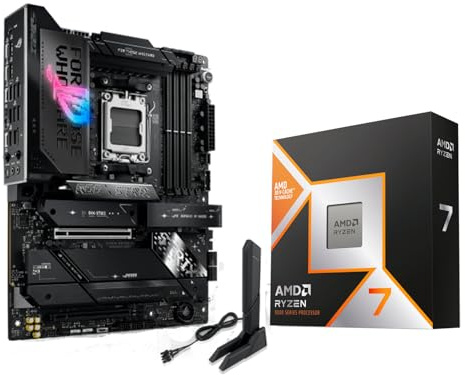 MICRO CENTER AMD Ryzen 7 9800X3D CPU Prozessor mit ASUS ROG Strix X870E-E R2 Gaming WiFi ATX Motherboard (WiFi 7, 5X M.2, PCIe 5.0, USB4 Type-C)