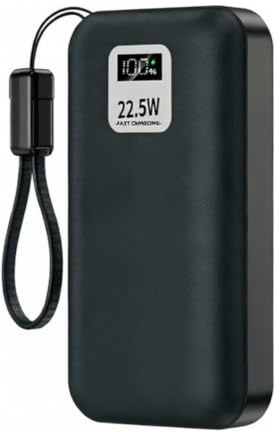 Aundhegrtt Kit de Carga Rápida de 2 Baterías 22.5W 21700 Power Bank DIY Sin Soldadura, Partes de Ensamblaje de Power Bank Móvil, Caja de Batería Negra