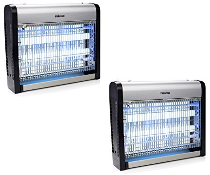 Insektenvernichter im 2er Set mit UV-Lampe Wirkungskreis 80qm 2x 10 Watt UV