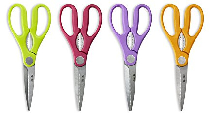 IBILI Kitchen Scissors-24 Pieces, Stainless Steel, Green, 21 x 5 x 2 cm