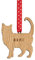 Personalised cat shaped ornament | christmas tree decorations | present for pet keepsake ornaments