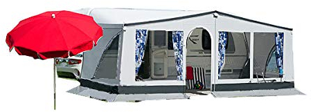 DWT Wohnwagen Vorzelt Easy Winner, Reisezelt für Wohnwagen, leichtes Reisezelt mit herausnehmbaren Seitenwänden, Größe:Gr. 14 Umlaufmaß 941-970 cm