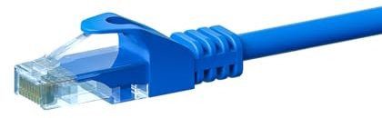 Danicom CAT5e Netzwerkkabel - U/UTP - 10 meter - Blau - 100% Kupfer, POE, Ethernet, LAN, Patchkabel, Datenkabel, RJ45 - für Serverschränke, Switches, Router, Modems!