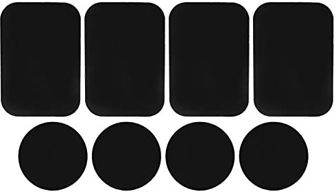 8PCS Placas de metal Pegatina autoadhesiva Montaje Placa de metal Placas de metal Pegatina Reemplace la pegatina magnética adhesiva para el soporte magnético del teléfono del soporte del coche magnéti