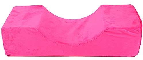 Wimpernverlängerung Nackenkissen Memory Foam Elastisches Schönheitskissen für Salons und Zuhause, Rosa Rot, Optimaler Komfort