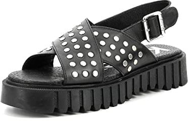 Kickers Fact, Sandales Femme, Noir, 38