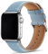 Tasikar Compatibile con Cinturino Apple Watch 49mm 46mm 45mm 44mm 42mm Cinturini di Design in Vera Pelle Compatibile con Apple Watch Ultra SE Serie 10 9 8 7 6 5 4 3 2 1, Blu