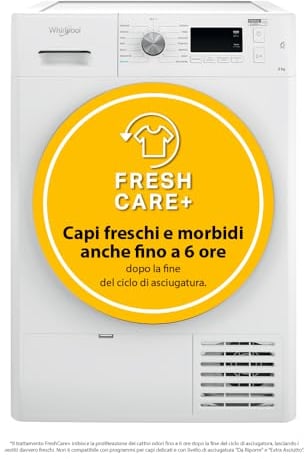 Whirlpool FFTN M11 9X2B IT, Asciugatrice a pompa di calore a Libera Installazione, A++, 9kg