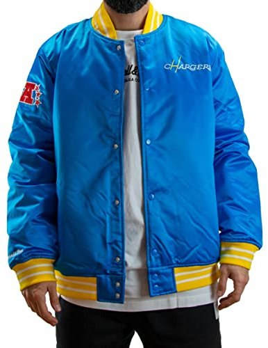 Mitchell & Ness NFL Heavyweight Satin Jacket Los Angeles Chargers - Light Blue, L