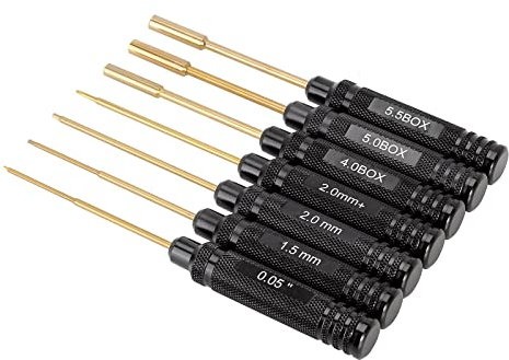 INJORA 7PCS HSS Hexagone Tournevis Noix Hexagonale Clé à Conducteur Kit D’Outils RC pour 1/18 1/24 RC Mini Crawler Voiture SCX24 TRX4M FCX24
