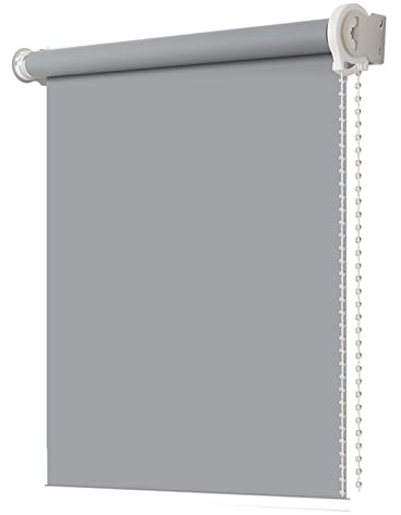 LLPEIJIE026 100% Blackout Waterproof Fabric Window Roller Shades Blind,Thermal Insulated,UV Protection,for Kithen/Bedroom/Bathroom,with Accessories,Customizable (130cm Width x 130cm Drop)