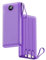 VRURC Portable Charger with Built in Cords, 22.5W PD & QC 3.0 Fast Charging 20000mAh USB C Power Bank, 4 Output 2 Input LED Display Phone Battery Pack with Cable Compatible with iPhone,Samsung,Tablet