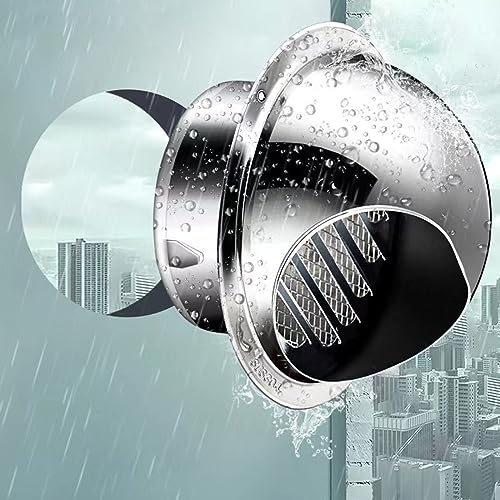 Rejilla de Ventilación Redonda,Cubierta de Lluvia de Chimenea de Tubo de Escape de Campana Extractora,Tapa Protectora de Cubierta de Lluvia de Tubería,Salida de Aire de Pared (120mm/4.7in)