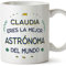 MUGFFINS Tazas Personalizadas para ASTRÓNOMA mujer - En Español - Mejor del Mundo - 11 oz / 330 ml - Regalo Personalizable original y divertido