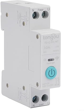 Interruptor de relé tipo interruptor de circuito WIFI de carril DIN, 25A para Tuya Wifi interruptores de circuito inteligentes 1P riel DIN interruptores de control remoto para el hogar inteligente