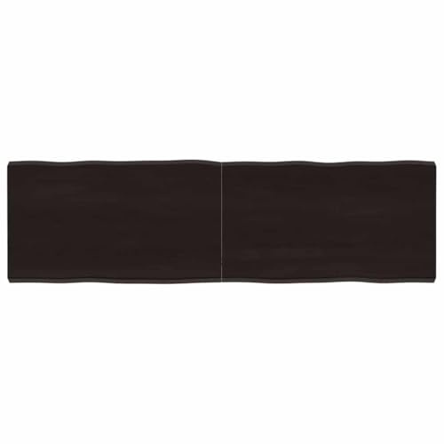 vidaXL Tischplatte 140x40x(2-4) cm Massivholz Behandelt Baumkante