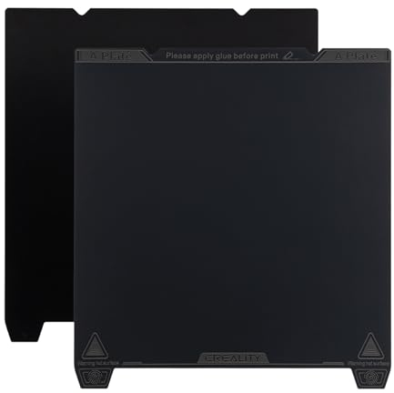 Creality K1 Max Smooth PEI Bauplatten Kit, Flexible Federstahl Plattform mit Glatter PEI Oberfläche und Magnetischem Basisplatten Kit für K1 Max 315 x 310 mm