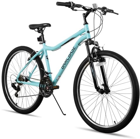 HH HILAND BAMCBASE 26 Zoll Damen Mountainbike, 21 Gang Stahlrahmen Fahrrad für Erwachsene, Herren MTB Fahrrad mit Federgabel, grün