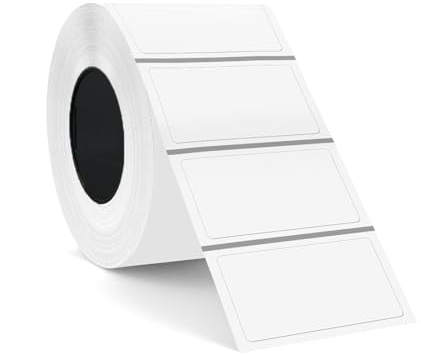 SUPVAN Etiketten selbstklebend wasserfest für T50M Etikettendrucker (40 mm x 20 mm), 360 pro Rolle, Schwarz auf transparent