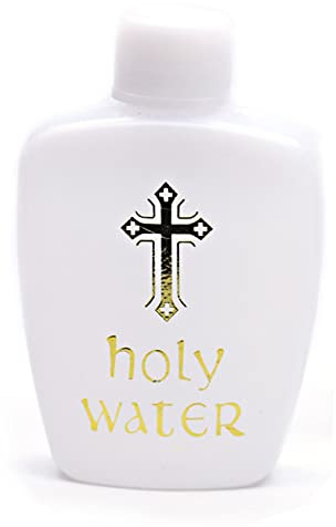 Myazs Bouteille d'Eau Bénite Vide 60 ml - Eau Sacrée Catholique Chrétienne pour Croix - de Lourdes