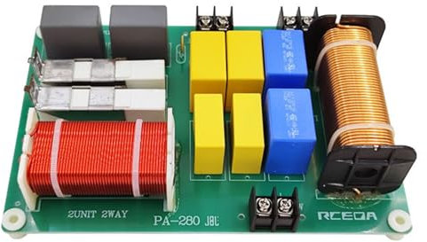 PA280 2-Wege-Frequenzweichen 800 W Frequenzteiler für Lautsprecher-Modifikation Höhen-/Bass-Frequenzteiler, 2 Einheiten, 800 W Frequenzverteiler