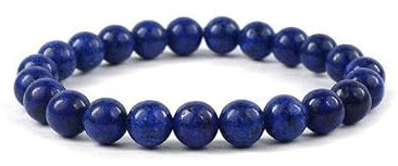 Joyas Minerales Bracelet en Lapislazzuli | 100% Pietre Naturali Autentiche | Confortevole ed Elegante | Filo Elastico Coreano + Scatola Regalo Inclusa (Lapislazzuli, 6mm)