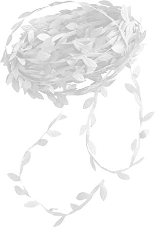 Nishiyuenyi Vignes Artificielles Guirlandes de Lierre Feuillage Feuilles de Rotin Ruban Couronne Artisanat 20 M, Blanc