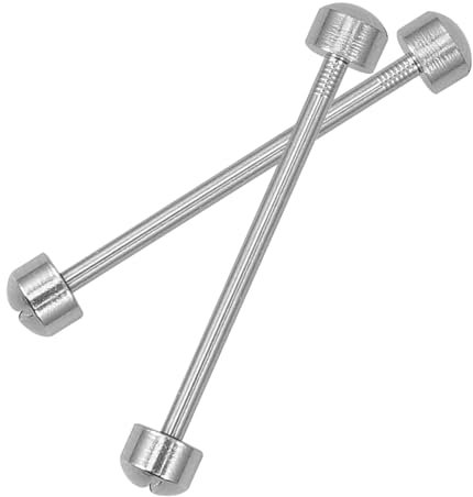 VALICLUD 2pcs Watch Screw Tube Rods Steel Small Size 16mm Inner Diameter Watch Strap Link Rods Replacement Connectors