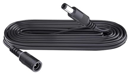 Security-01 Câble d'extension de 2 m, prise 5,5 mm x 2,1 mm, DC 5 V 6 V 9 V 12 V 24 V pour caméra de vidéosurveillance, illuminateur infrarouge, imprimante, bande LED, noir