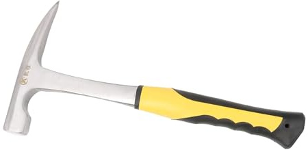 Geological Hammer with Shock Absorbing Handle, 31 Oz Big Pointed Tip Hammer with PU for Geological Exploration(point head)