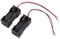 Joskeijky 2pcs Black 2-Layers 4 x 1.5V AAA Battery Holder Case Box w Wire Leads
