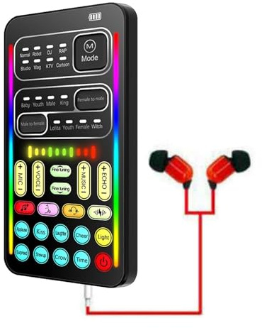 Voix Disco - Changeur de Voix pour Adultes - Dispositif de Changement de | voix avec 8 effets sonores et changements de son machine à effets sonores de changement de voix microphone