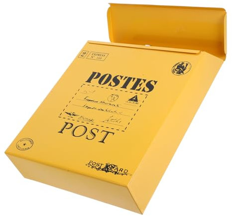 HOMOCONO Wandmontierter Briefkasten Wasserdichtem Design Abschließbar Für Außenbereiche Mit Zeitungsrolle Und Retro- Zur Sicheren Aufbewahrung Von Post Und Dokumenten