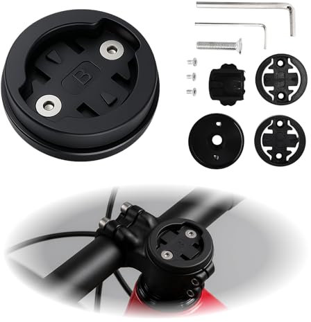 kwinfei Aluminum Bike Stem Top Cap Computer Mount for Edge Series, Ultra-Light Headset Mount Compatible with Edge 25/200/500/510/520/530/800/810/820/830/1000/1030，Fits MTB & Road Bikes