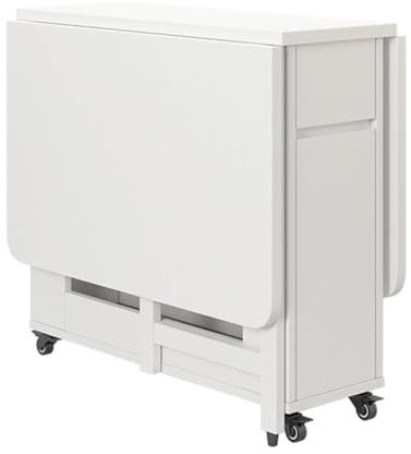 MIDUOLAI Blanca,1.4m Table,Juego De Mesa De Comedor, Mesa Plegable De Madera Maciza, Mesa Abatible con 4 Sillas, Mesa De Comedor Extensible, para Cocina, Sala De Estar, Restaurante