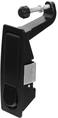 ROMISBABA Industrial Cabinet Door Lock Compression Latch Black Button Type for Machinery Equipment Cabinet Lock Replacement Accessories Metal Compression Locking Latch