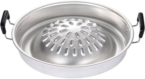 ALCXAZS Schwarzer Topf für Doppelkocher, Holzkohle, sicherer Grill, Campingkocher, Grilltopf, Outdoor Grill, Campingkocher