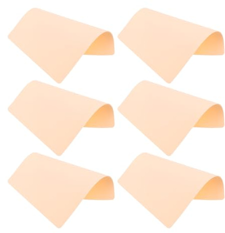 Cabilock Silikon Übungshaut Flexibel 6 Stück Wiederverwendbar für Tätowierungspraxis und Microblading für Make Up und Tattoo Übung