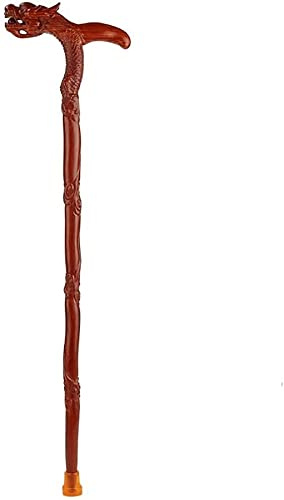 Massive Holz Walking -Rohrstock -Stock Rohrstock ältere Krücken Krücken aus massivem Holz Walkingstab fein Schnitzhahn Wasserhahn Griff implizit günstig älter