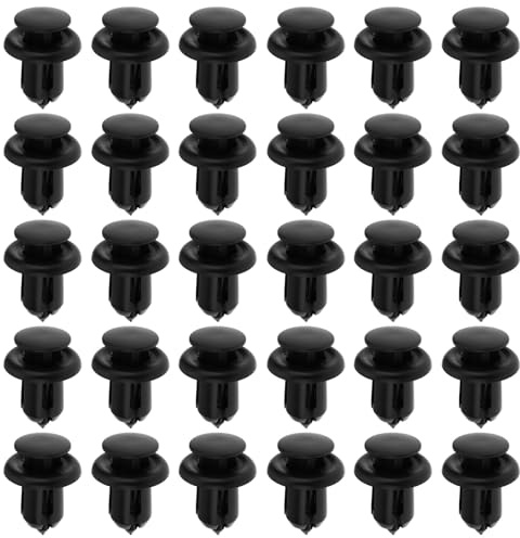 eMagTech Lot de 30 Rivets en Plastique Noir pour Passage de Roue de Voiture Clips de Pare-Chocs 14 X 19,2 X 9 Mm Compatible avec Mazda
