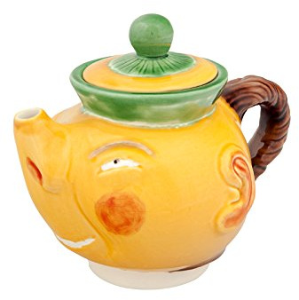 BORDALLO PINHEIRO Portugal - Teekanne Chinesisch (65007199) - Handgemalt Steingut Teekanne / Teapot - Kapazität: 1 Lt