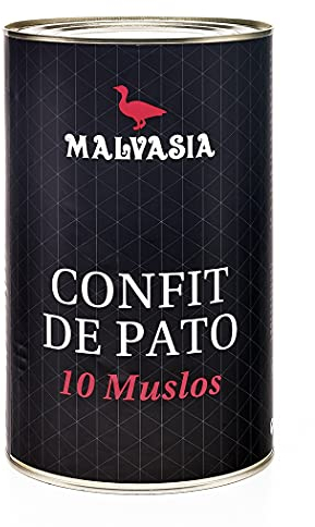 MALVASIA, Enten-Confit, Entenkeulen-Confit, Handarbeitsprodukt, Glutenfrei, Runde Dose mit 10 Stück