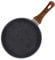 AEX Non-Stick Copper Frying Pan with Wooden Handles | Suitable for Induction, Electric and Gas Hobs | Stone Frying Pan | Anti-Scratch Pans (24 Cm Without Lid)