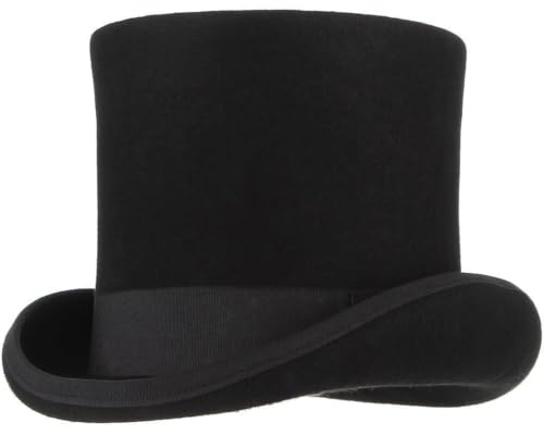 GEMVIE Herrenhut,Mütze,Hüte aus 100% Wolle,mit Satin gefüttert Schwarz 59 EU